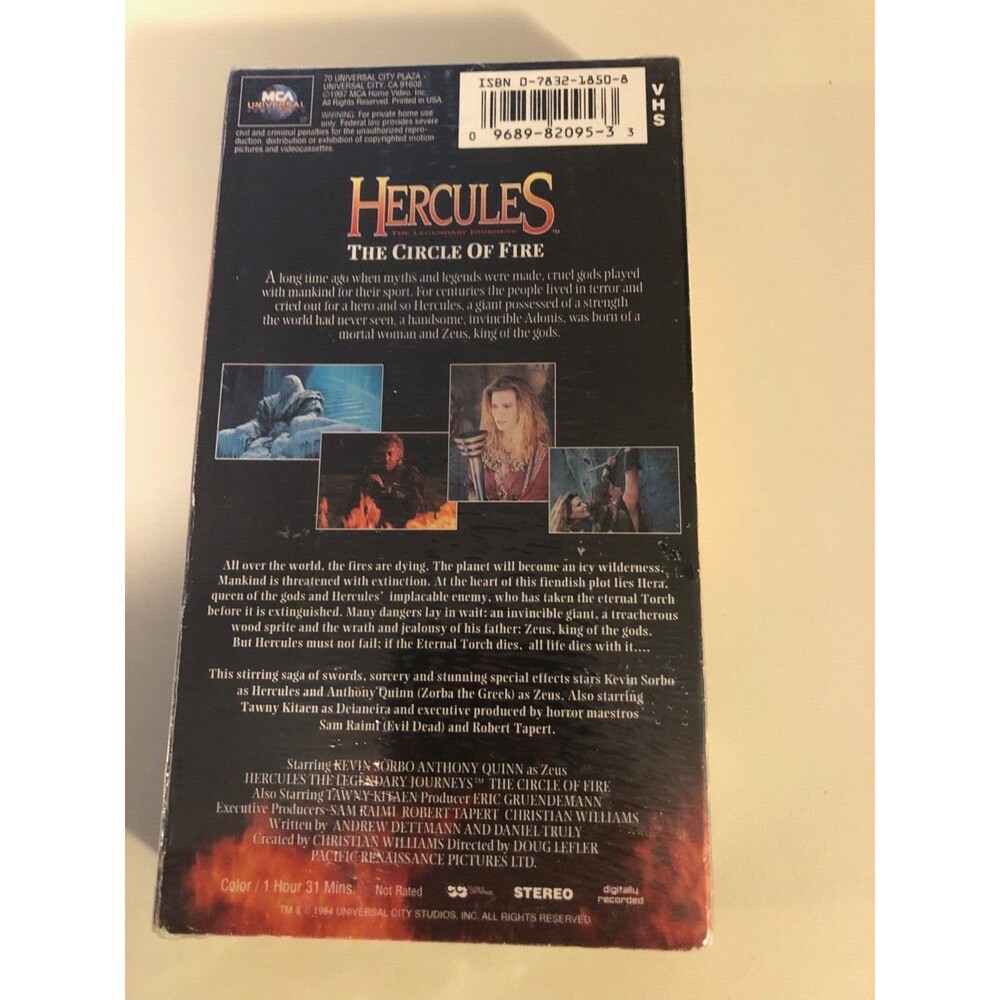 Hercules Circle of Fire VHS Video Tape New / Sealed Kevin Sorbo- Anthony Quinn - Picture 2 of 3